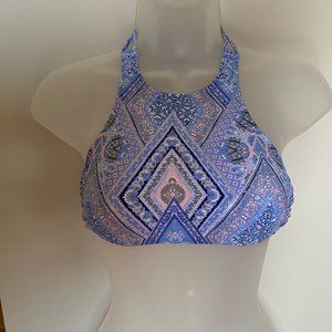Xhilaration purple tie patterned bathingsuit top